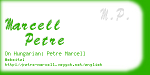 marcell petre business card